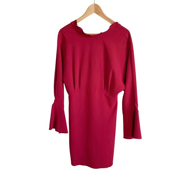 IRO Paris Ivanoe Garnet Red Crepe Mini Dress NWT XS - Picture 2 of 9